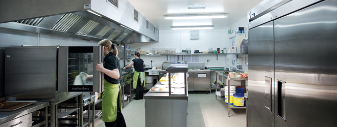 stainless steel kitchen